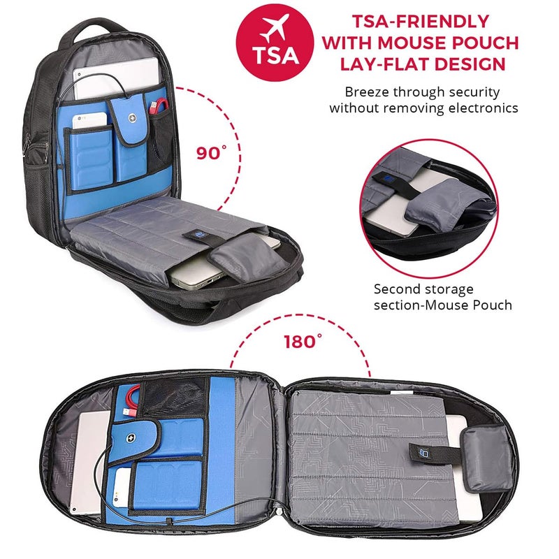 Swissdigital Design TSA Business Laptop Backpack For Men,Travel Backpack With USB Charging Port,College Tech Backpacks With RFID Pockets Presents For Men Fits 15.6 Inch Computer | J16BT-1 - Image 4